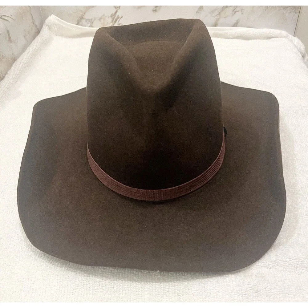 Vintage Resistol XXX Beaver Cowboy Hat Brown Western Self Conforming Long Oval